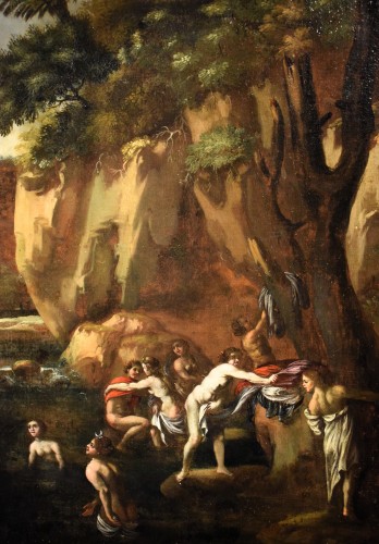 Antiquités - Diana and Actaeo -  Roman School of the 17th century  